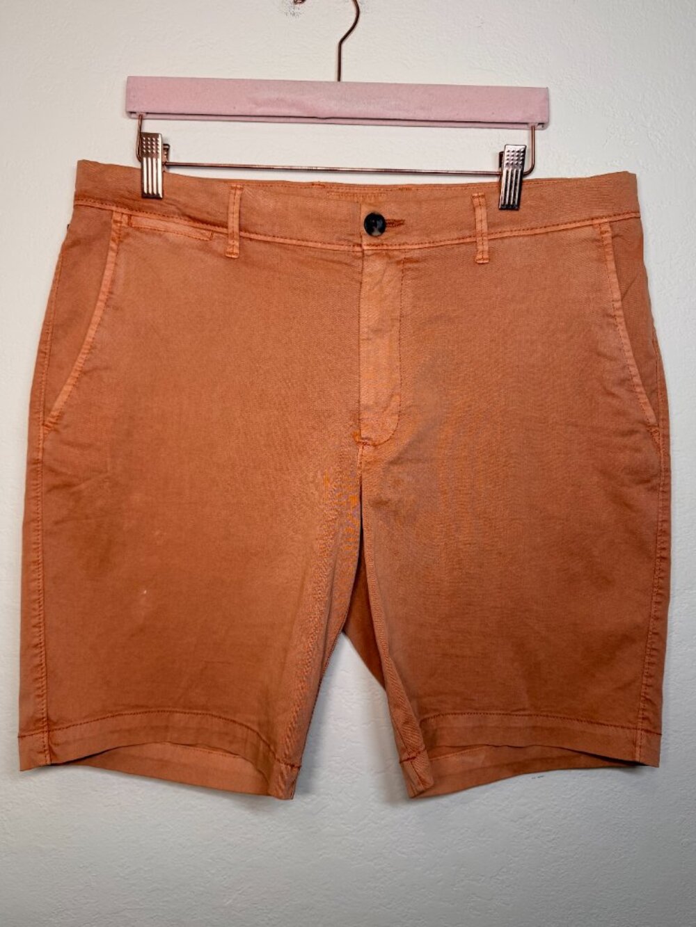 Goodfellow & Co Bengal Ginger Linden Flat Front Chino Shorts Size 34.